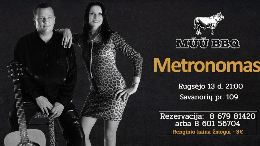 Gyvos muzikos vakaras su grupe „Metronomas&#8221;