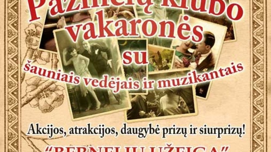 &#8220;Pažinčių klubo vakaronės&#8221;