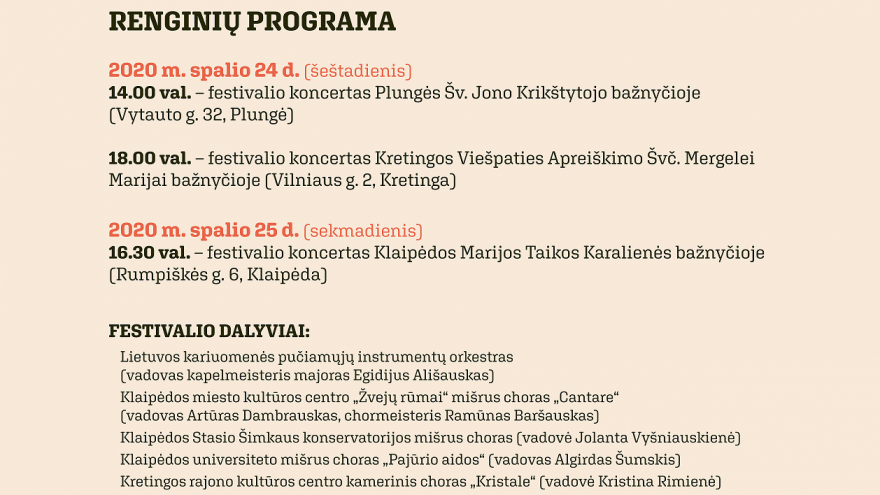 Chorinės muzikos festivalis „Dainoje tautos dvasia“, skirtas M. K. Čiurlionio 145-osioms gimimo metinėms