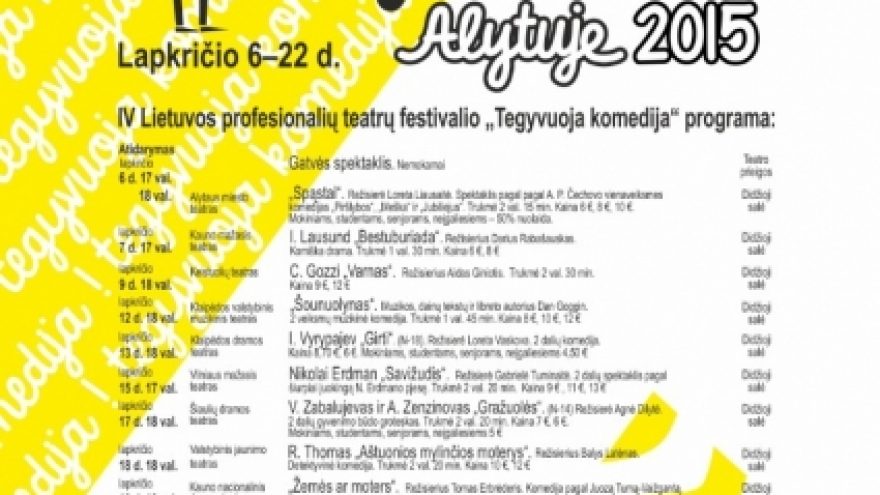 Teatrų festivalis „Tegyvuoja komedija“