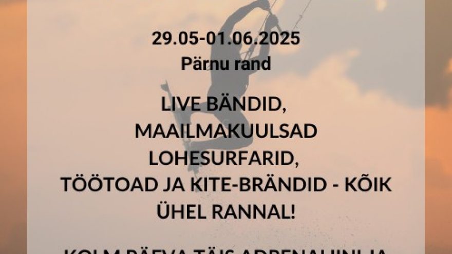 Nordic Kite Fest &#8211; Maailmatasemel lohesurfi sündmus Eestis!