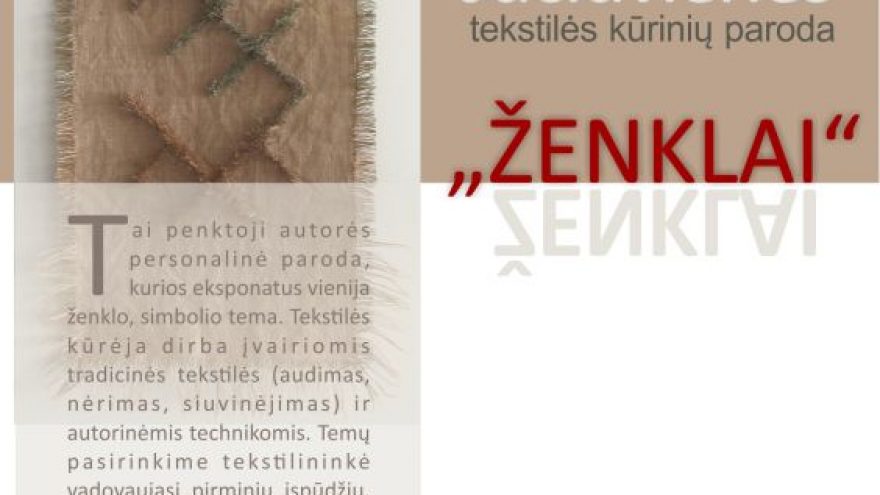 Žydrūnės Kriūkaitės Juciuvienės kūrinių paroda „Ženklai“