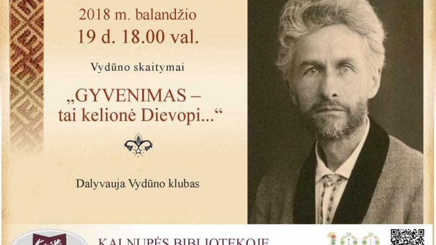 Vydūno skaitymai „Gyvenimas – tai kelionė Dievopi&#8230;“